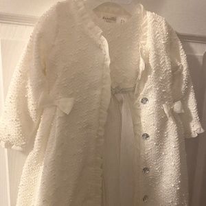 2-piece White Dress & Jacket